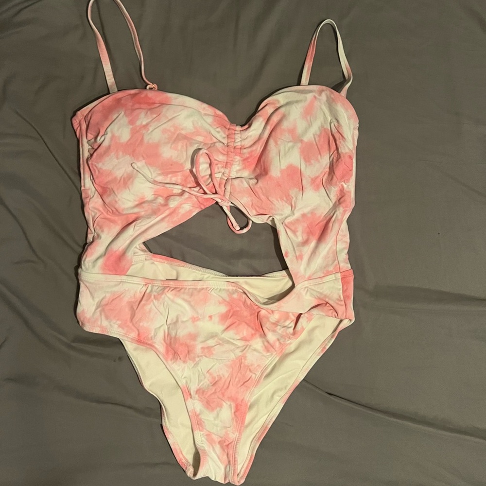 Xhilaration Pink and White Swimsuit